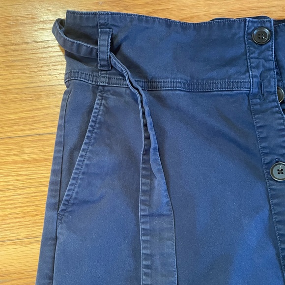 Gap Navy Midi paper bag waist skirt - Picture 2 of 3